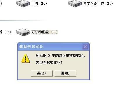 U盘提示未格式化